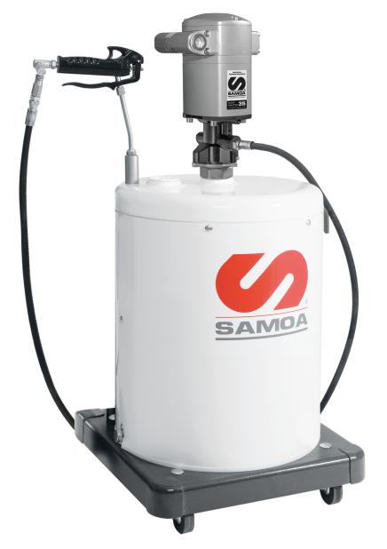 PAQUETE MÓVIL DE BOMBA NEUMÁTICA PUMPMASTER 35 - 60:1 PARA GRASA, BIDÓN 20 KG