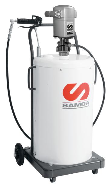 PUMPMASTER 35 - 60:1 RATIO GREASE PNEUMATIC PUMP, 50 KG DRUM MOBILE PACKAGE