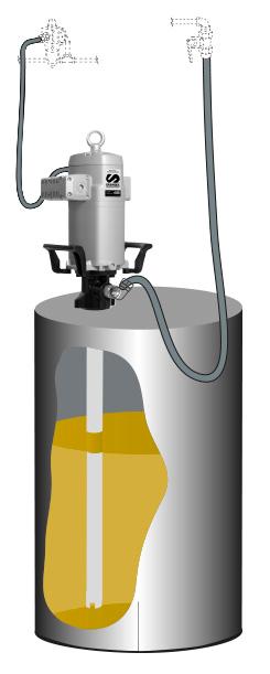 PUMPMASTER 45 - 10:1 RATIO OIL PNEUMATIC PUMP, 205 L DRUM KIT