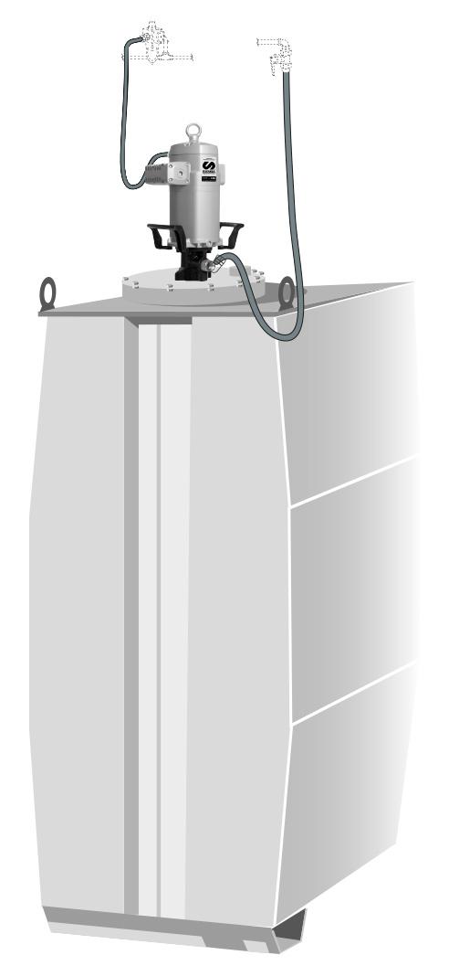PUMPMASTER 45 - 10:1 RATIO OIL PNEUMATIC PUMP, TANK MOUNTED KIT