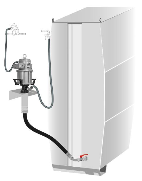 PUMPMASTER 60 - 6:1 RATIO OIL PNEUMATIC PUMP, TANKS OR IBC, WALL MOUNTED KIT