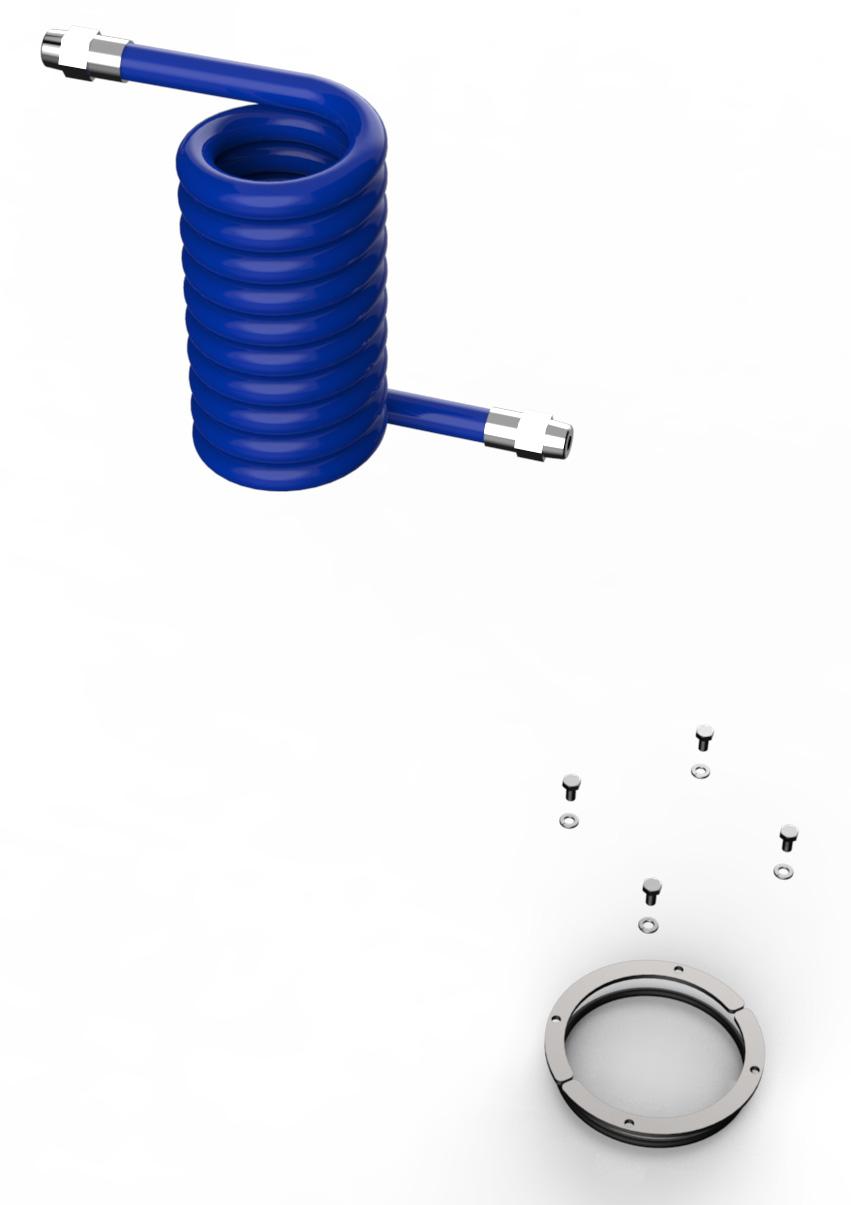 CONNECTION KIT FOR GREASE PISTON PUMPS, PM60 - 3:1, DOUBLE POST INDUCTOR