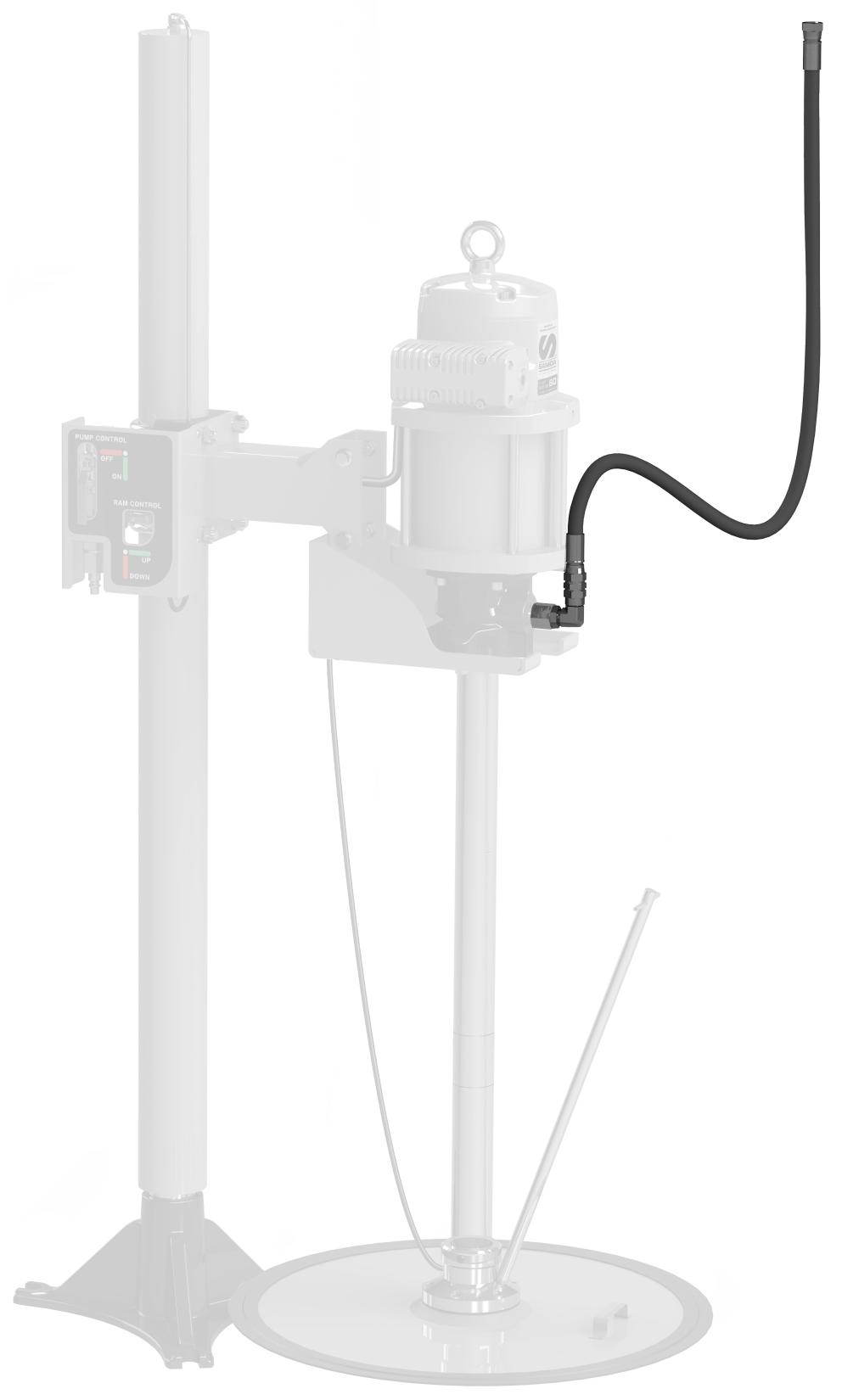 CONNECTION KIT FOR GREASE PISTON PUMPS, PM45 AND PM60, DOUBLE POST INDUCTOR