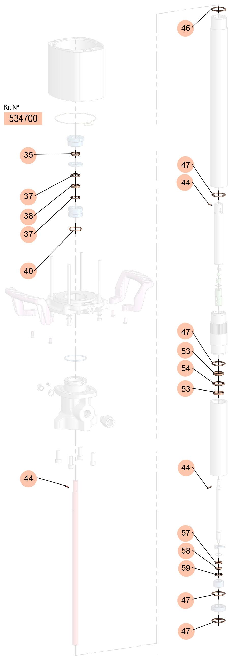 PM45-70:1 LOWER SEAL KIT