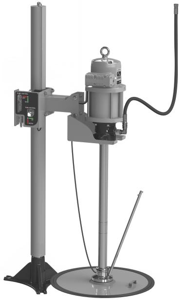 PUMPMASTER 60 - 80:1 RATIO GREASE PNEUMATIC PUMP, 185 KG DRUM WITH
PNEUMATIC PUMP HOIST AND GRAVITY INDUCTOR PACKAGE