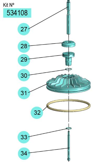 PM60 AIR VALVE KIT, 534108 CODE