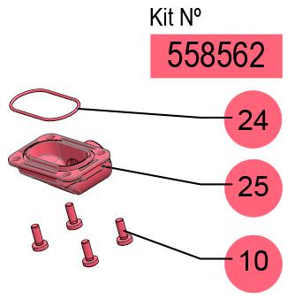 DP200 REMOTE EXHAUST KIT, 558562 CODE