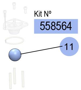 (NBR) DF-250 BALLS KIT, 558564 CODE