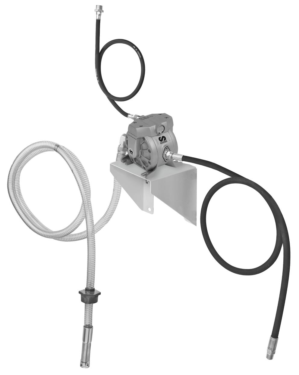 DF50 1:1 - FLUID TRANSFER PNEUMATIC PUMP, 50 L/MIN, WALL MOUNTED KIT