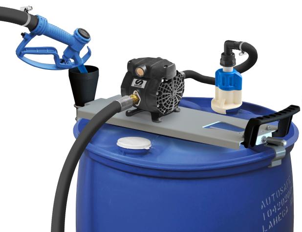 DF50 - 1:1 ADBLUE/DEF PNEUMATIC PUMP MOBILE PACKAGE, ON DRUM OR IBCTANK, WITH MANUAL NOZZLE