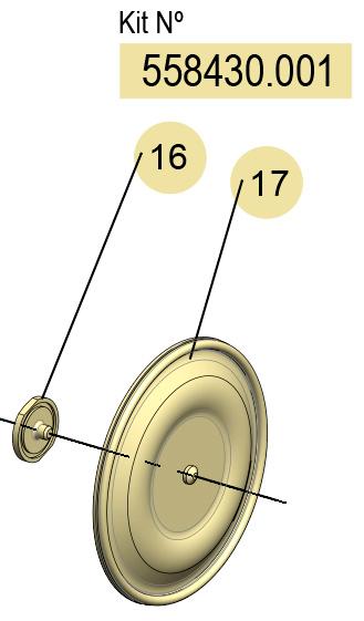 01] (NBR) DF-50 FLEXIBLE DIAPHRAGMS KIT, 558430.001 CODE