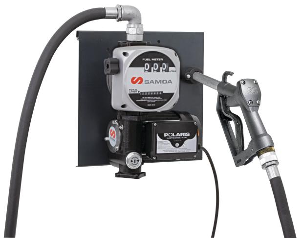 230 V AC POLARIS SERIES WALL MOUNTED ELECTRIC PUMP STATIONARY PACKAGEFOR DIESEL WITH NOZZLE AND METER, 50 L/MIN