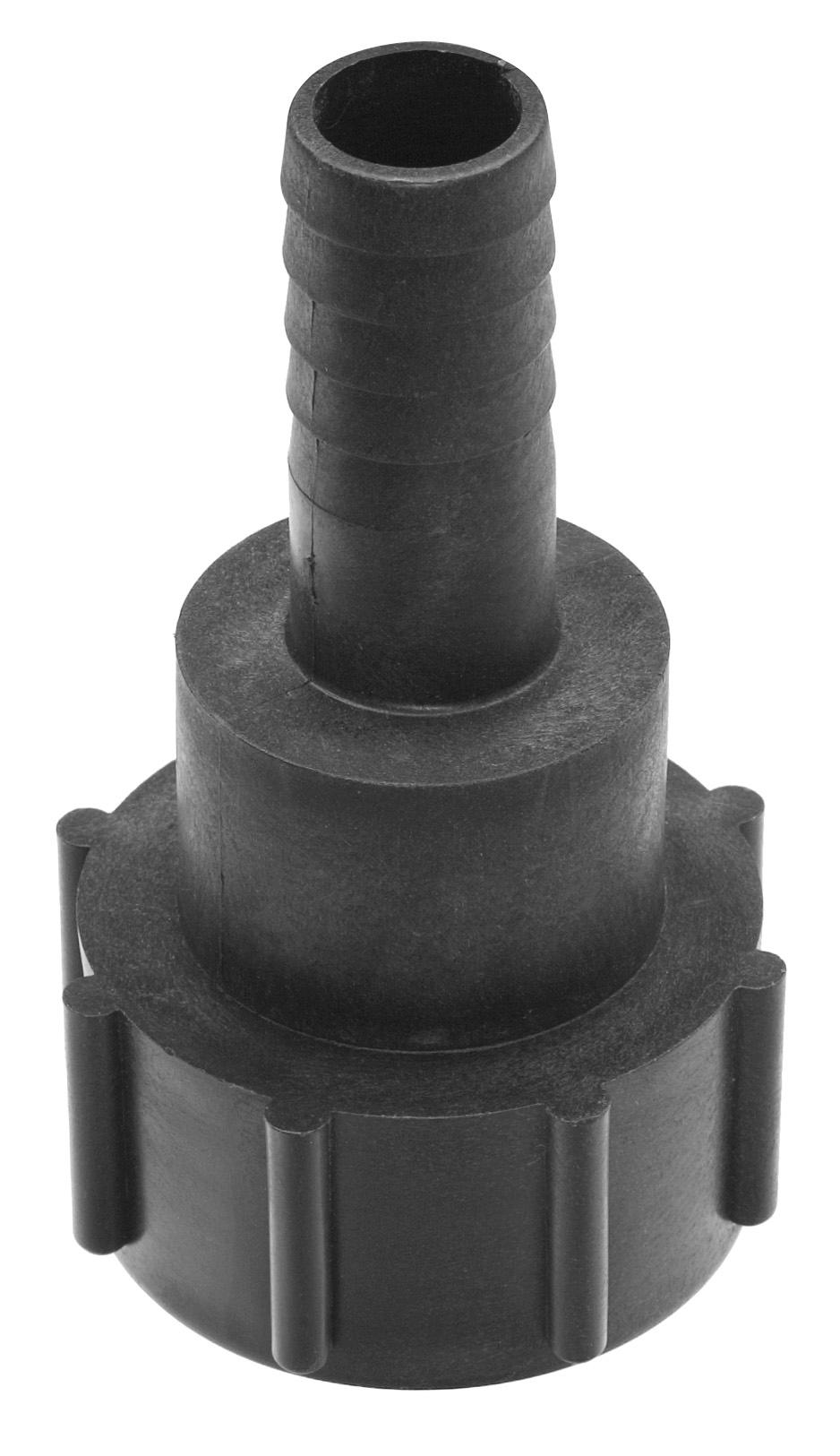 POLYPROPYLENE HYDRAULIC ADAPTER FOR IBC, S60 x 6 (F) – HOSE BARB Ø 25 MM