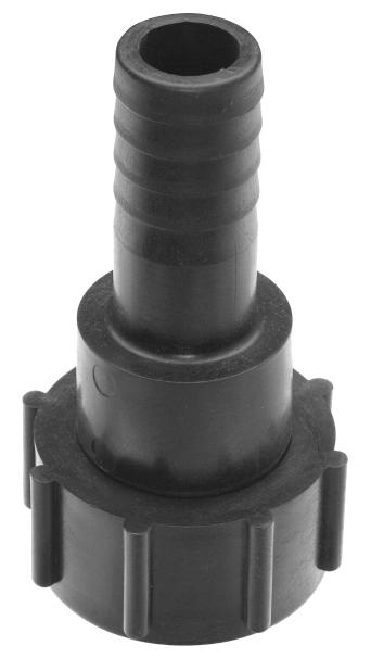 POLYPROPYLENE HYDRAULIC ADAPTER FOR IBC, S60 x 6 (F) – HOSE BARB Ø 32 MM