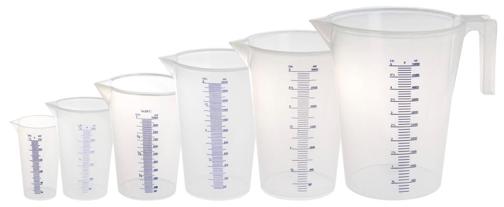 SET OF 6 PRECISION GRADUATED MEASURING CUPS