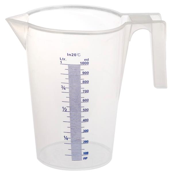 PRECISION GRADUATED PLASTIC MEASURING CUP, 1 L