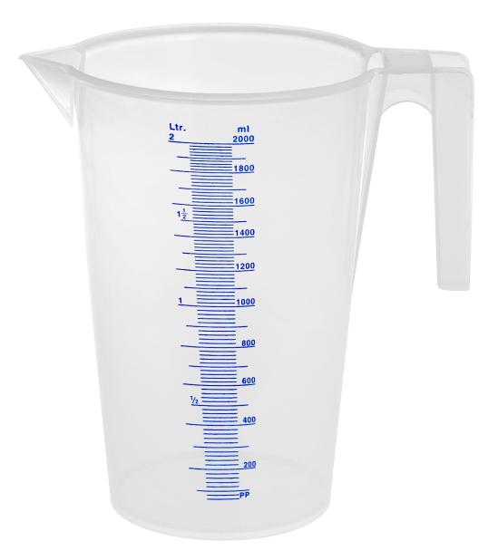 PRECISION GRADUATED PLASTIC MEASURING CUP, 2 L