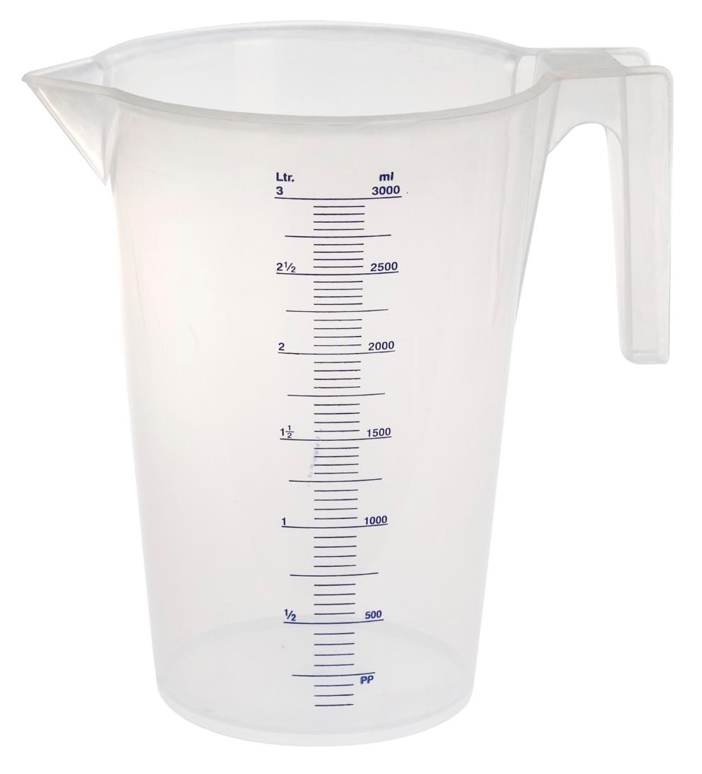 PRECISION GRADUATED PLASTIC MEASURING CUP, 3 L
