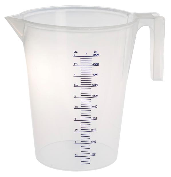 PRECISION GRADUATED PLASTIC MEASURING CUP, 5 L