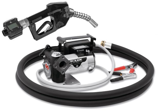PAQUETE PORTÁTIL DE BOMBA ELÉCTRICA SERIE POLUX 12 V DC PARA DIÉSEL CON
BOQUEREL AUTOMÁTICO, KIT DE SUCCIÓN Y CONTADOR, 60 L/MIN