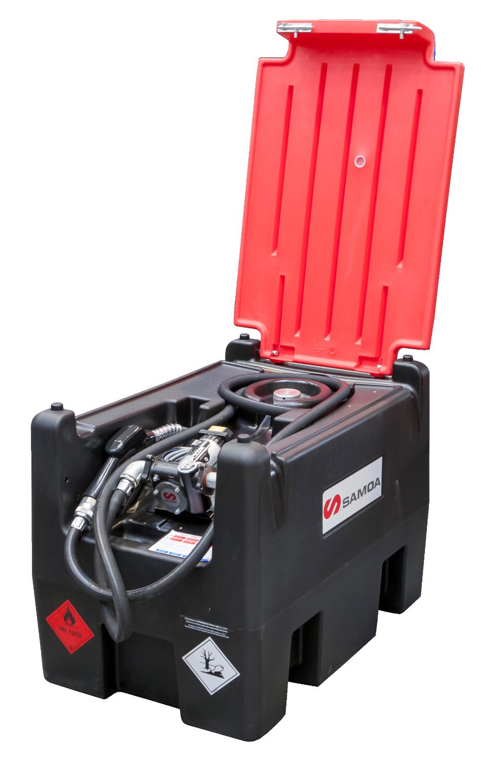 12 V DC POLUX SERIES STATIONARY ELECTRIC PUMP PACKAGE FOR DIESEL WITH
NOZZLE, 220 L