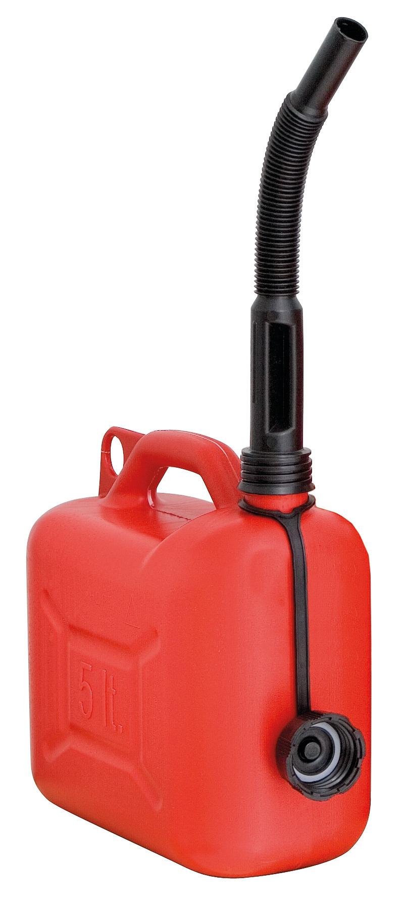 POLYETHYLENE FUEL CAN, U.N. APPROVED (RED), 5 L