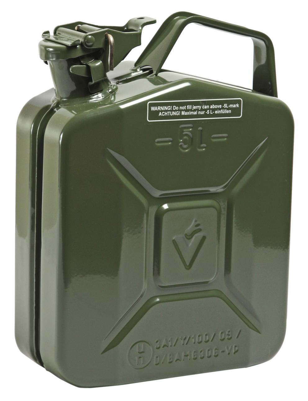 PETACA METÁLICA PARA COMBUSTIBLE HOMOLOGADA JERRYCAN, 5 L