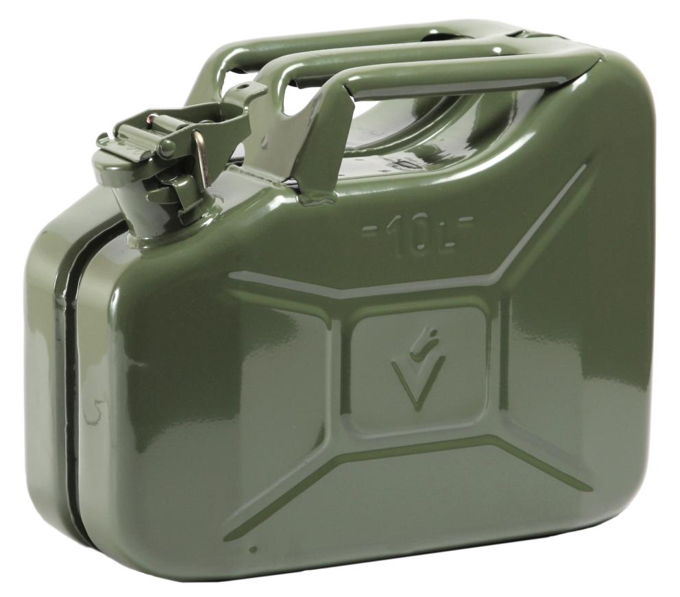 PETACA METÁLICA PARA COMBUSTIBLE HOMOLOGADA JERRYCAN, 10 L