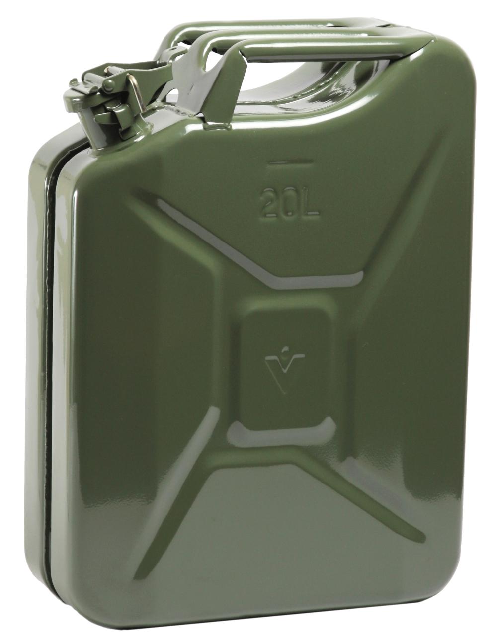 PETACA METÁLICA PARA COMBUSTIBLE HOMOLOGADA JERRYCAN, 20 L