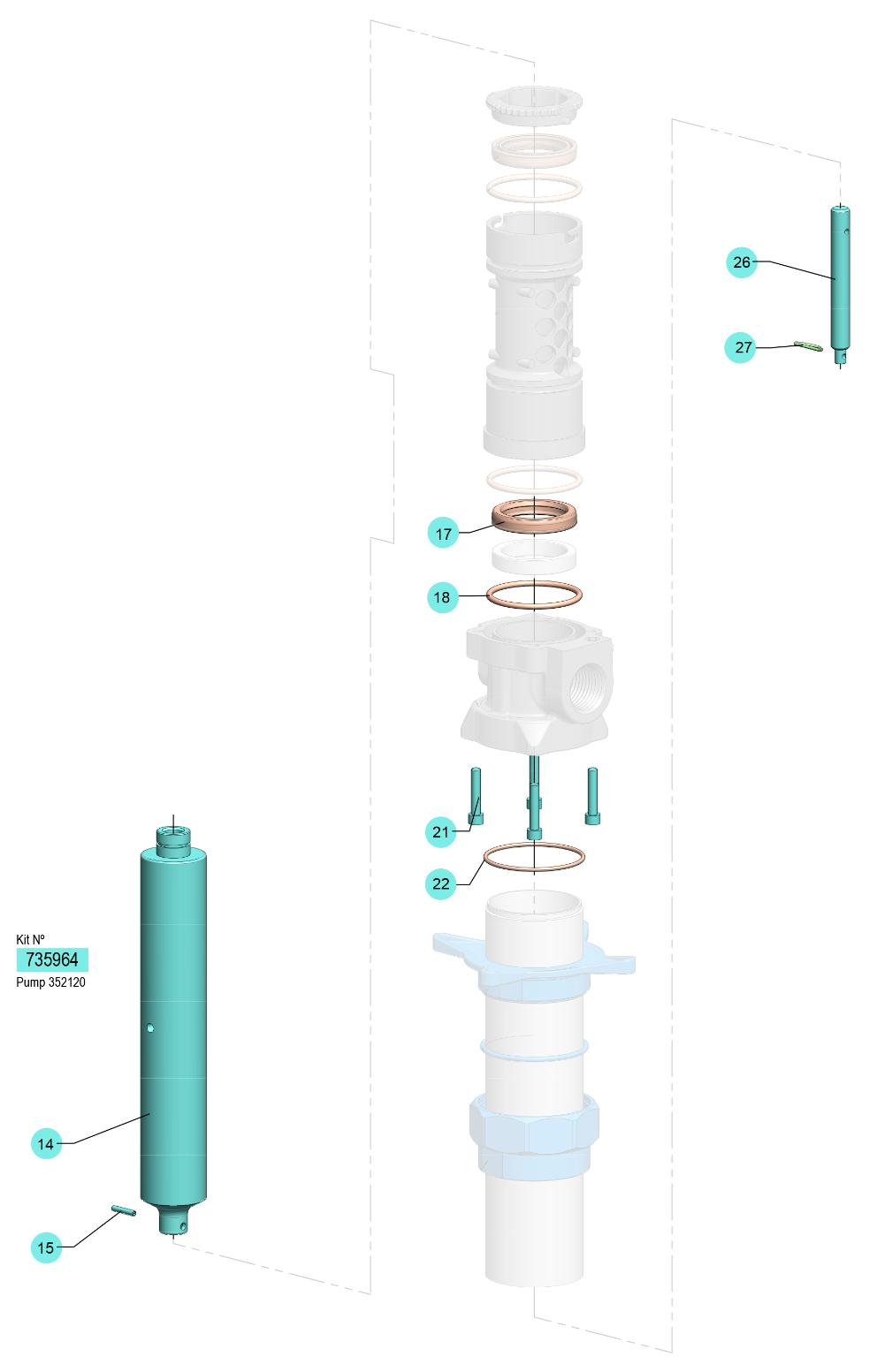 PM2 1:1/L-ND FLUID PLUNGER KIT