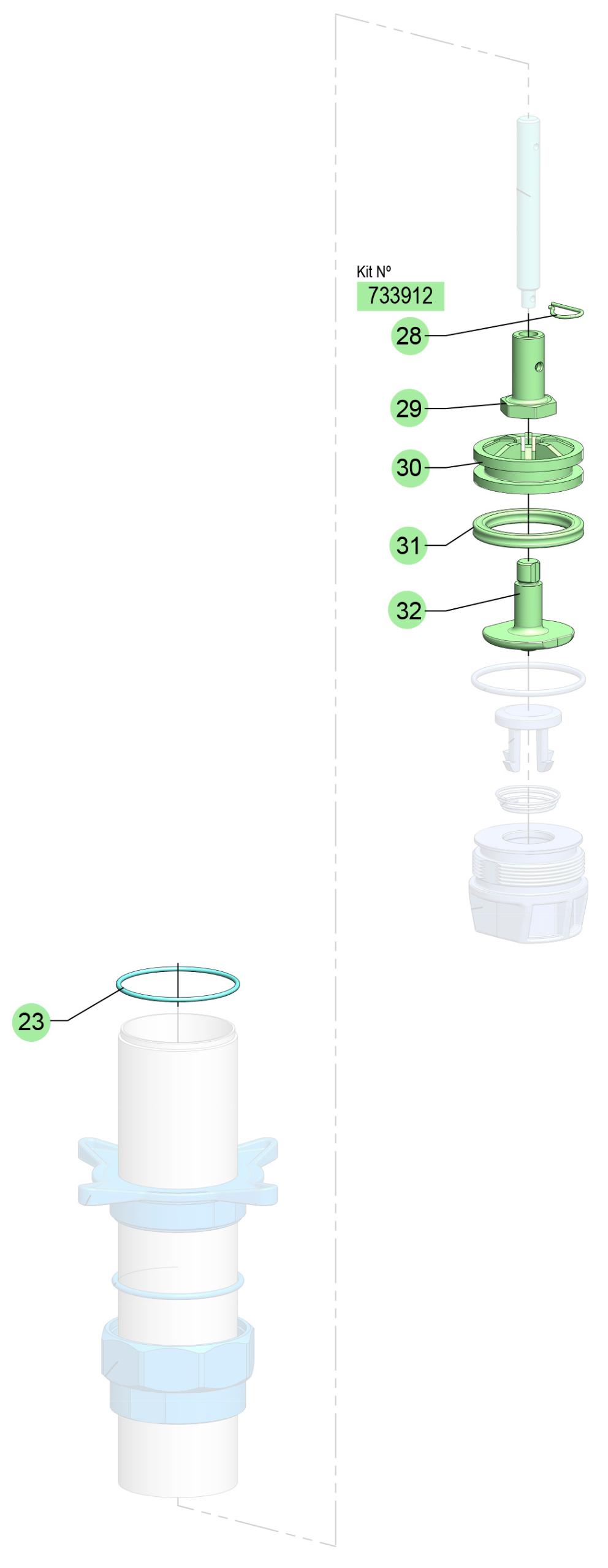 PM2-1:1/NICKEL PUMP PISTON KIT