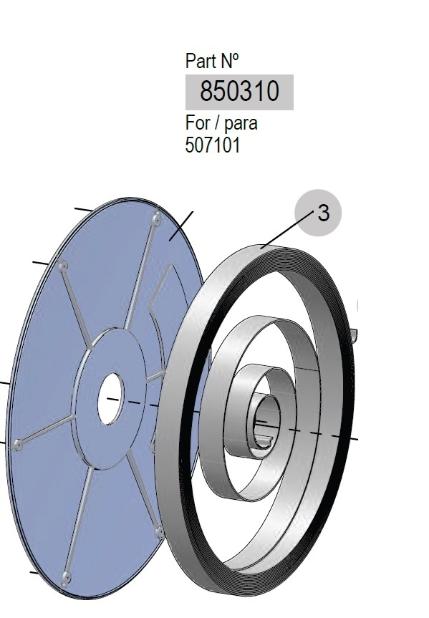 10 M SINGLE ARM POWER SPRING, 850310 CODE