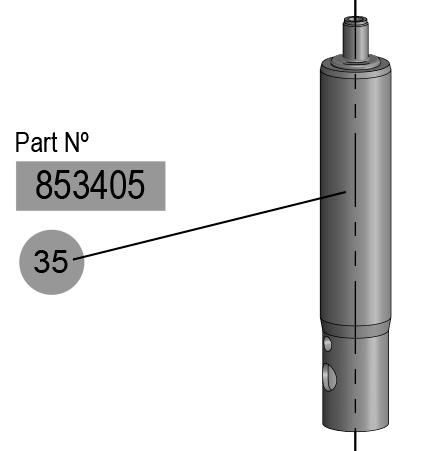 Ø45 MM AIR MOTOR ROD (PM45-6:1/PM60-12:1)