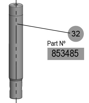 Ø28 MM PM35-8:1 PISTON ROD