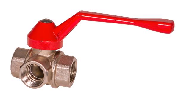 THREE-WAY FLUID VALVE, MEDIUM-LOW PRESSURE, 3/4