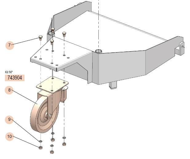 Ø200MM WHEELS KIT WITH BRAKE