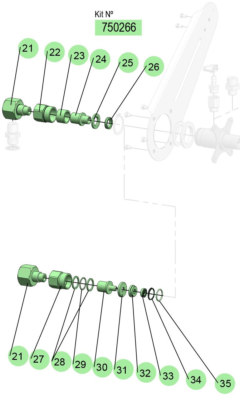 SWIVEL KIT, 750266 CODE