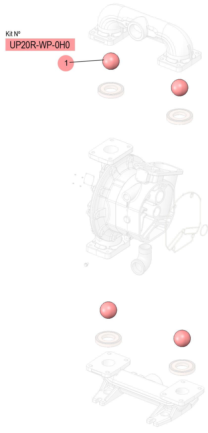 UP20 HYTREL BALLS KIT