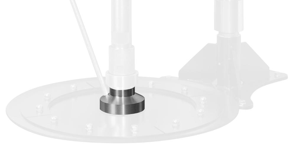 FOLLOWER PLATE ADAPTOR FOR PUMP HOIST, GRAVITY INDUCTOR, PM60 Y PM80