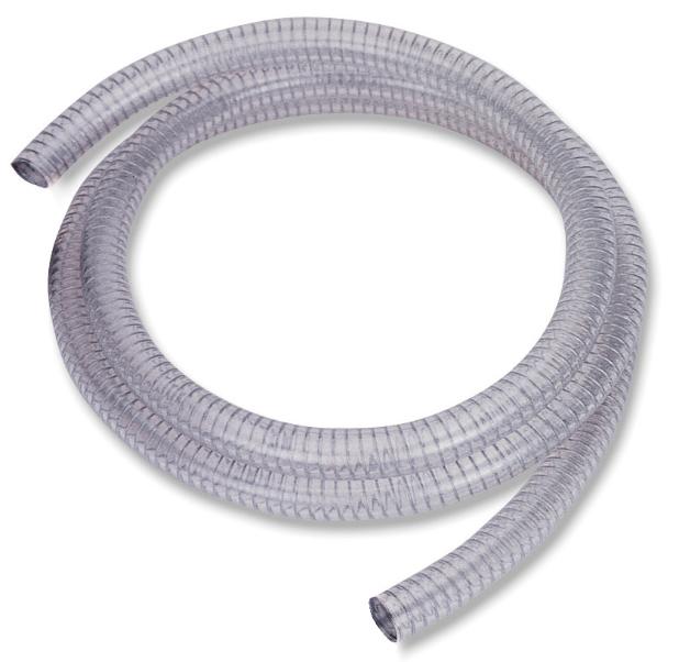 REINFORCED TRANSPARENT SUCTION HOSE, BULK, Ø 25 MM