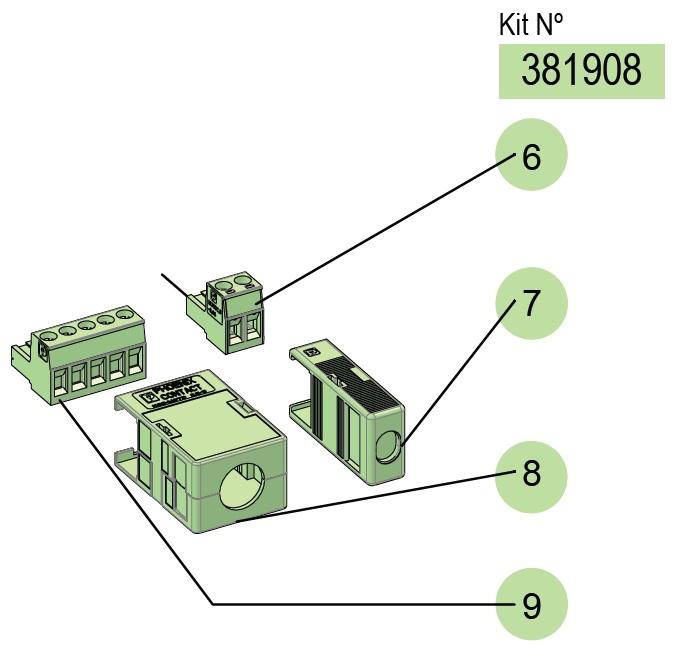 5-POLE MALE CONNECTOR + 2-POLE MALE CONNECTOR + COVERS